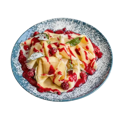 Млинці з ягідним джемом